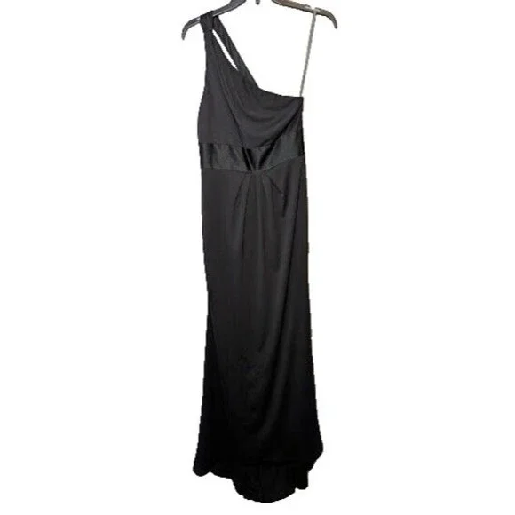 Vera Wang | Dresses | White By Vera Wang One Shoulder Black  Bridesmaidformal Dress Size 4 | Poshmark